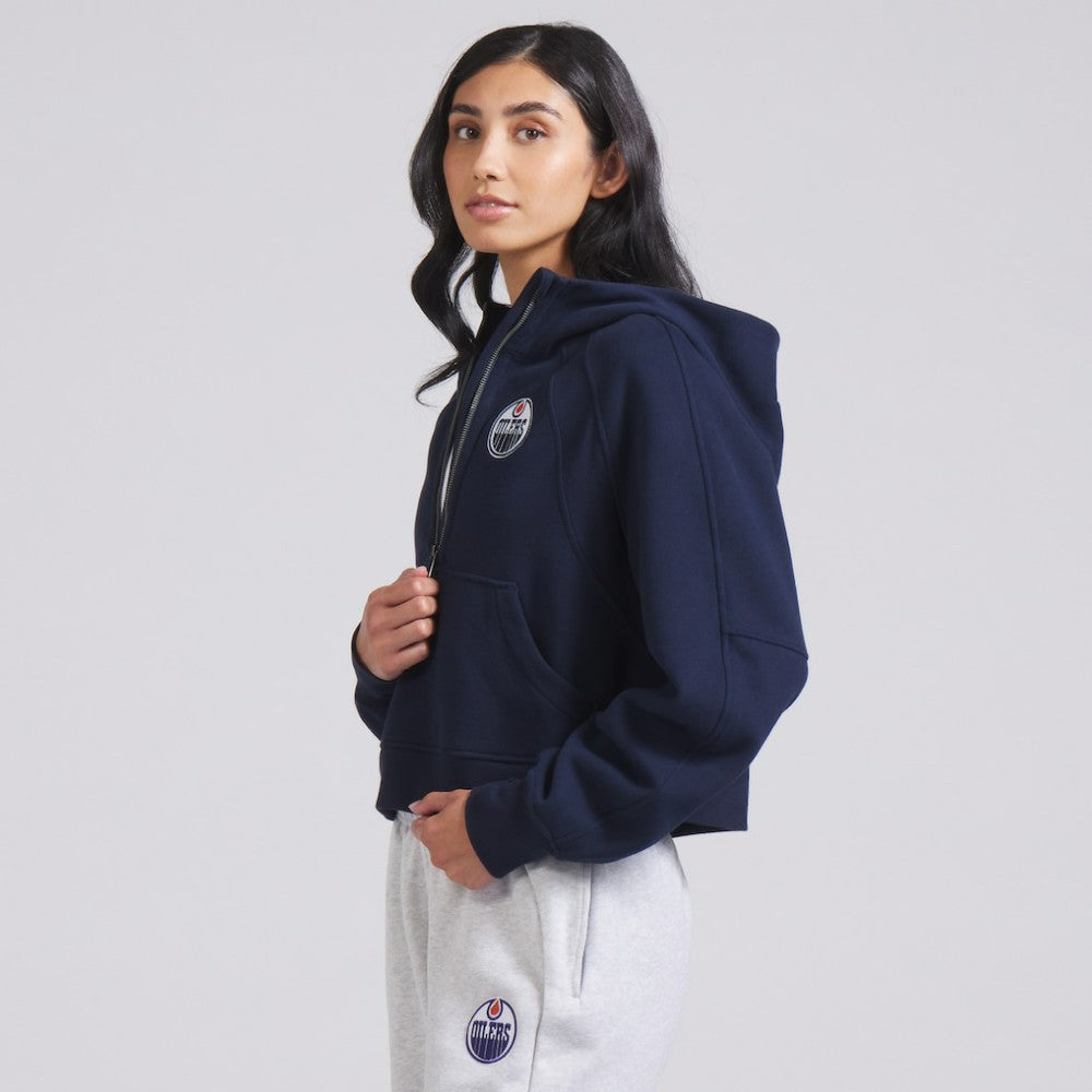 Edmonton Oilers lululemon Women's Scuba Oversized Half-Zip Hoodie - True Navy - NHL 202151279