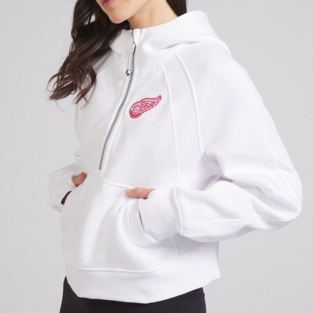 Detroit Red Wings lululemon Women's Scuba Oversized Half-Zip Hoodie - White - NHL 202151280