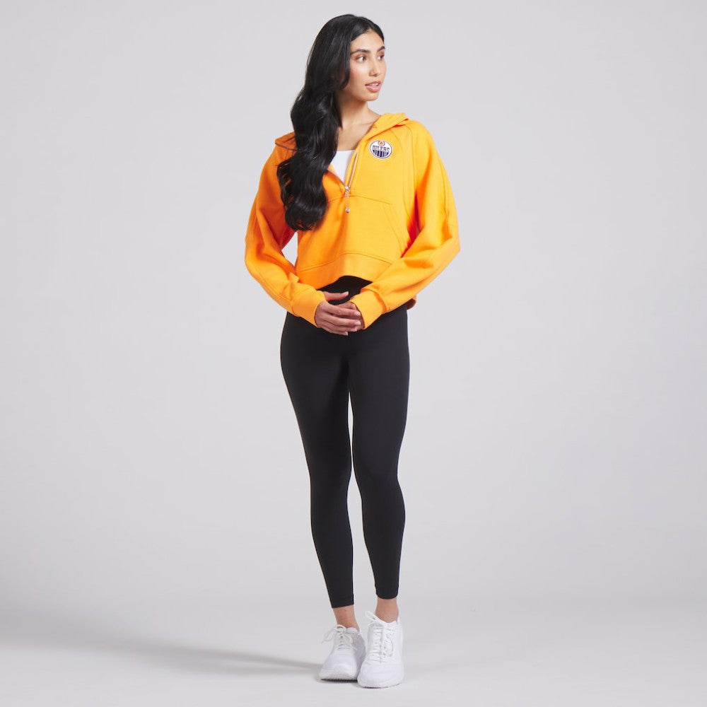 Edmonton Oilers lululemon Women's Scuba Oversized Half-Zip Hoodie - Tiger - NHL 202151281