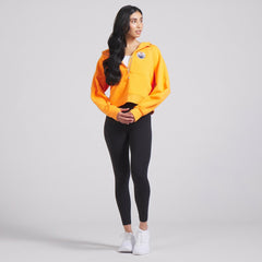 Edmonton Oilers lululemon Women's Scuba Oversized Half-Zip Hoodie - Tiger - NHL 202151281