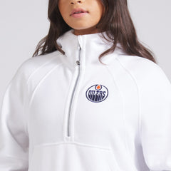Edmonton Oilers lululemon Women's Scuba Oversized Half-Zip Hoodie - White - NHL 202151283