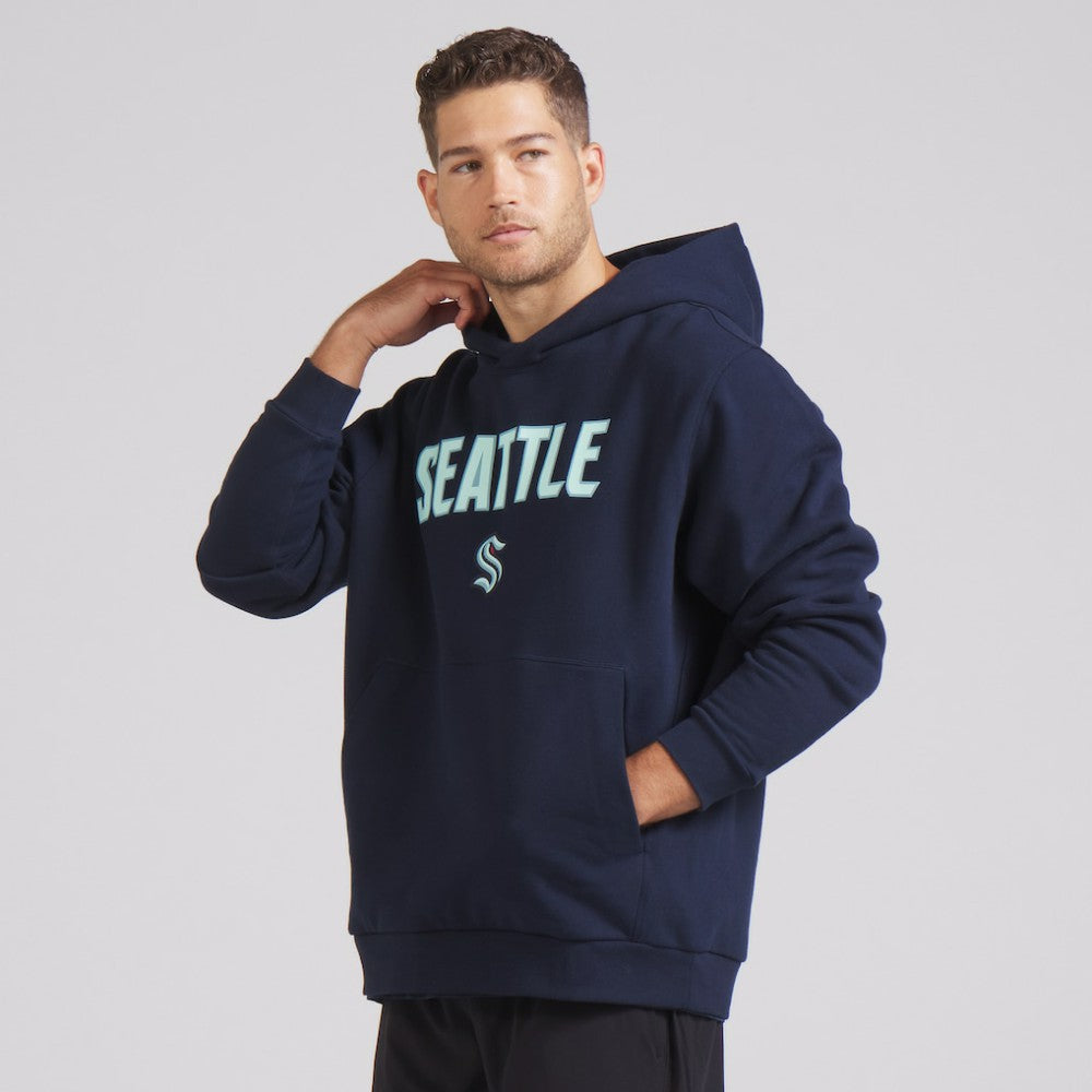 Seattle Kraken lululemon Steady State Pullover Hoodie - True Navy - NHL 202151361