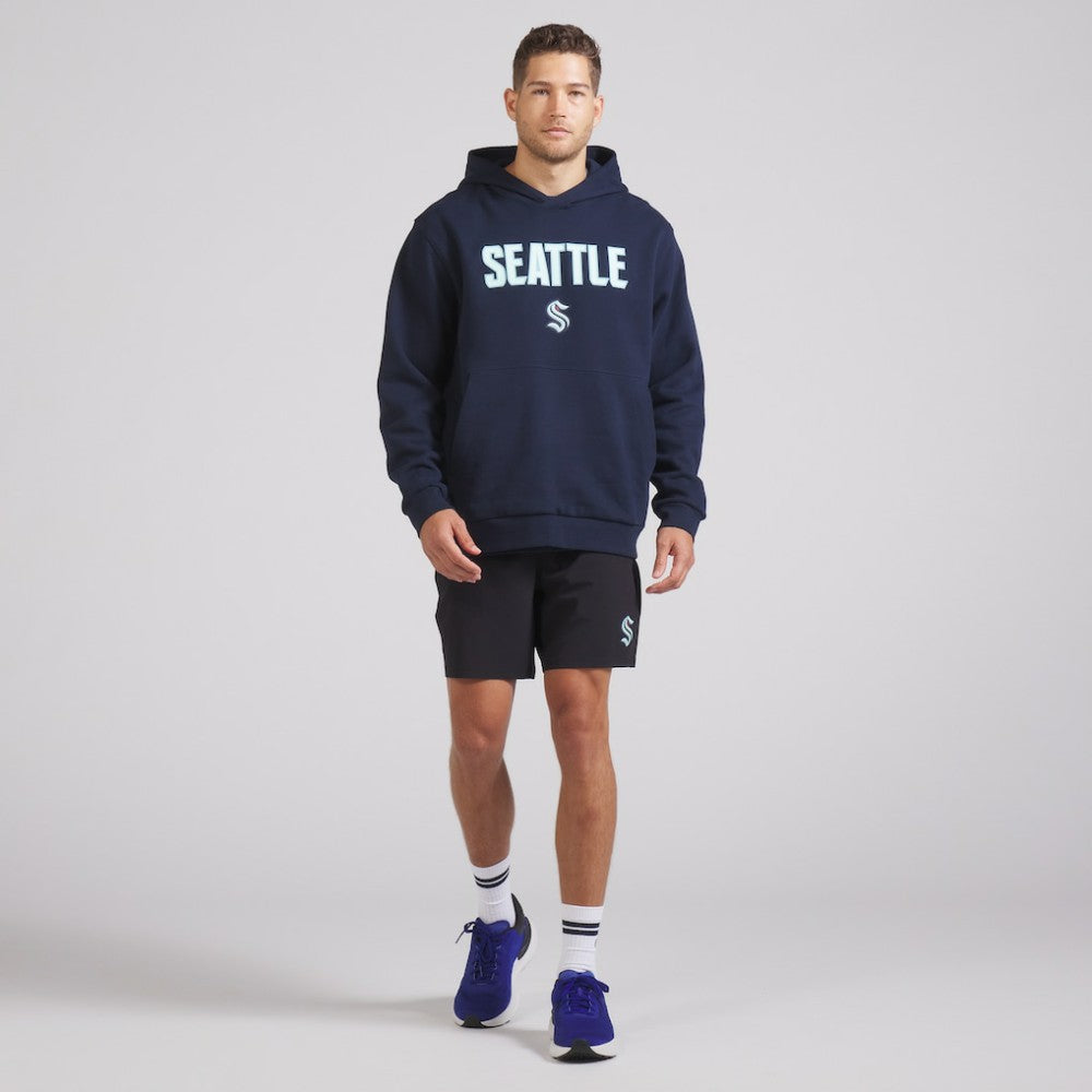 Seattle Kraken lululemon Steady State Pullover Hoodie - True Navy - NHL 202151361