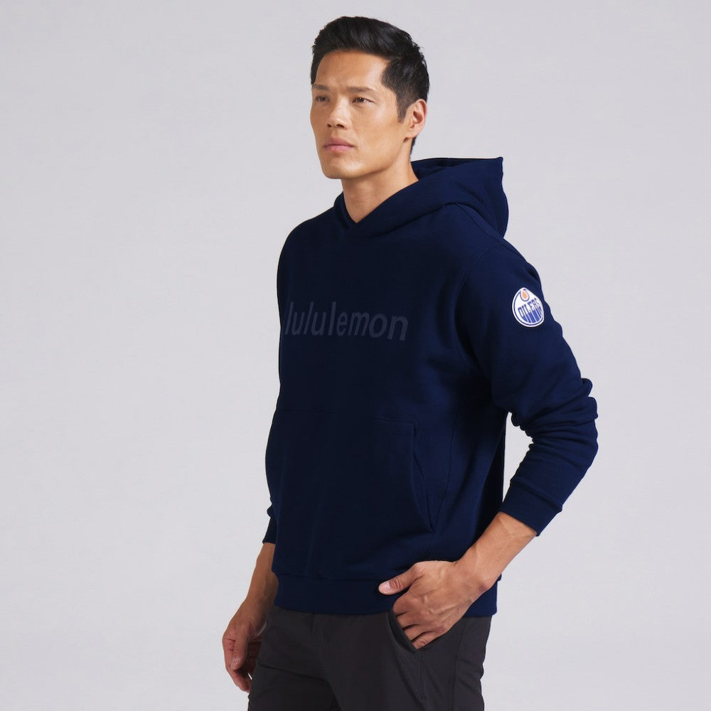 Edmonton Oilers lululemon Steady State Pullover Hoodie - True Navy - NHL 202151366