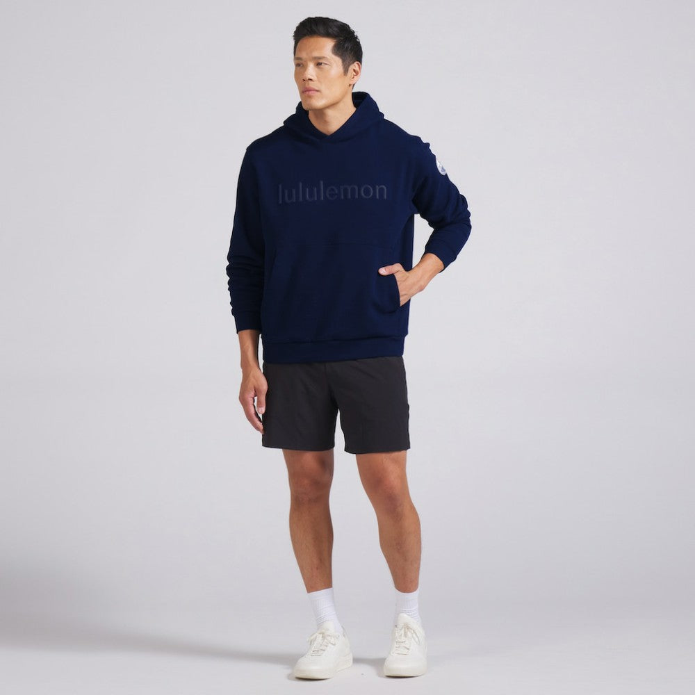 Edmonton Oilers lululemon Steady State Pullover Hoodie - True Navy - NHL 202151366