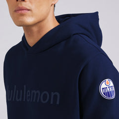 Edmonton Oilers lululemon Steady State Pullover Hoodie - True Navy - NHL 202151366