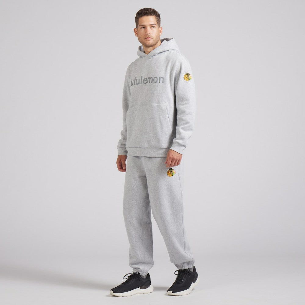 Chicago Blackhawks lululemon Steady State Pullover Hoodie - Heathered Silver Drop - NHL 202151384