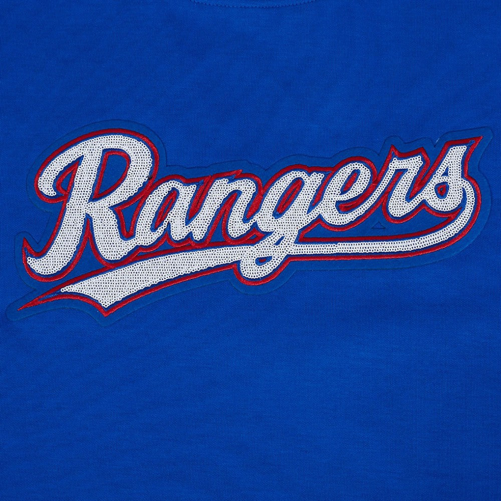 Texas Rangers Pro Standard Women's Game Day Classics Crewneck Pullover Sweatshirt - Royal - MLB Discount