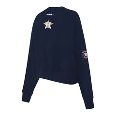 Houston Astros Pro Standard Women's Game Day Classics Crewneck Pullover Sweatshirt - Navy - MLB Discount