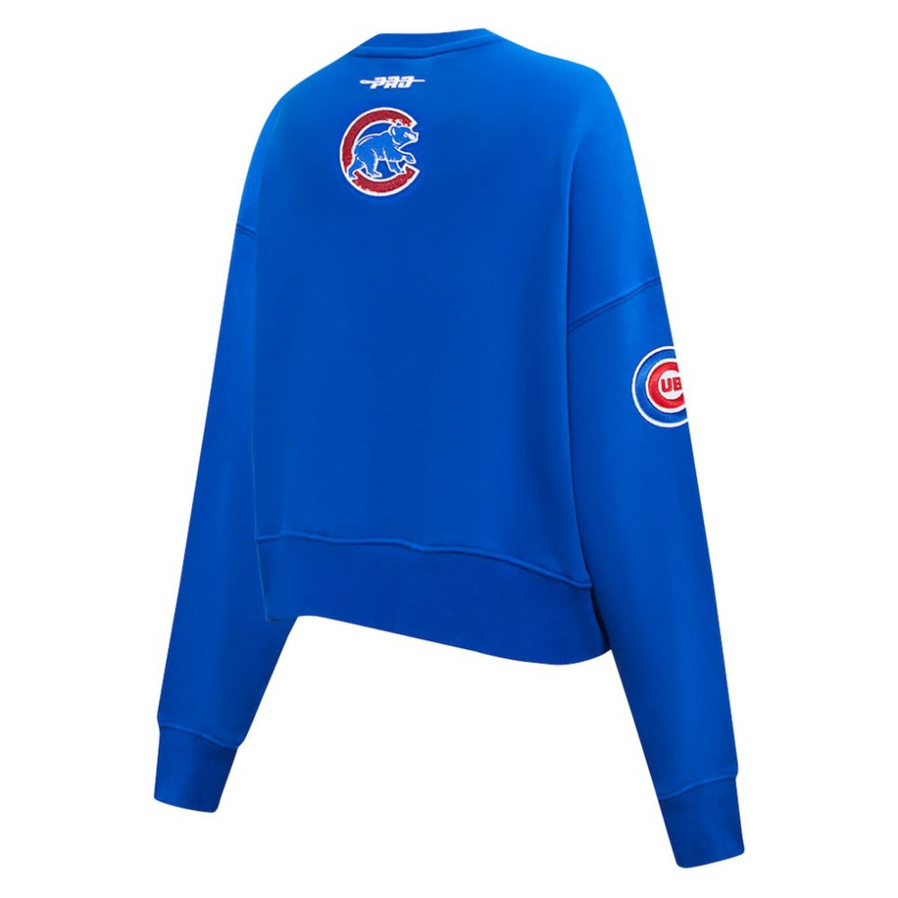 Chicago Cubs Pro Standard Women's Game Day Classics Crewneck Pullover Sweatshirt - Royal - MLB Discount