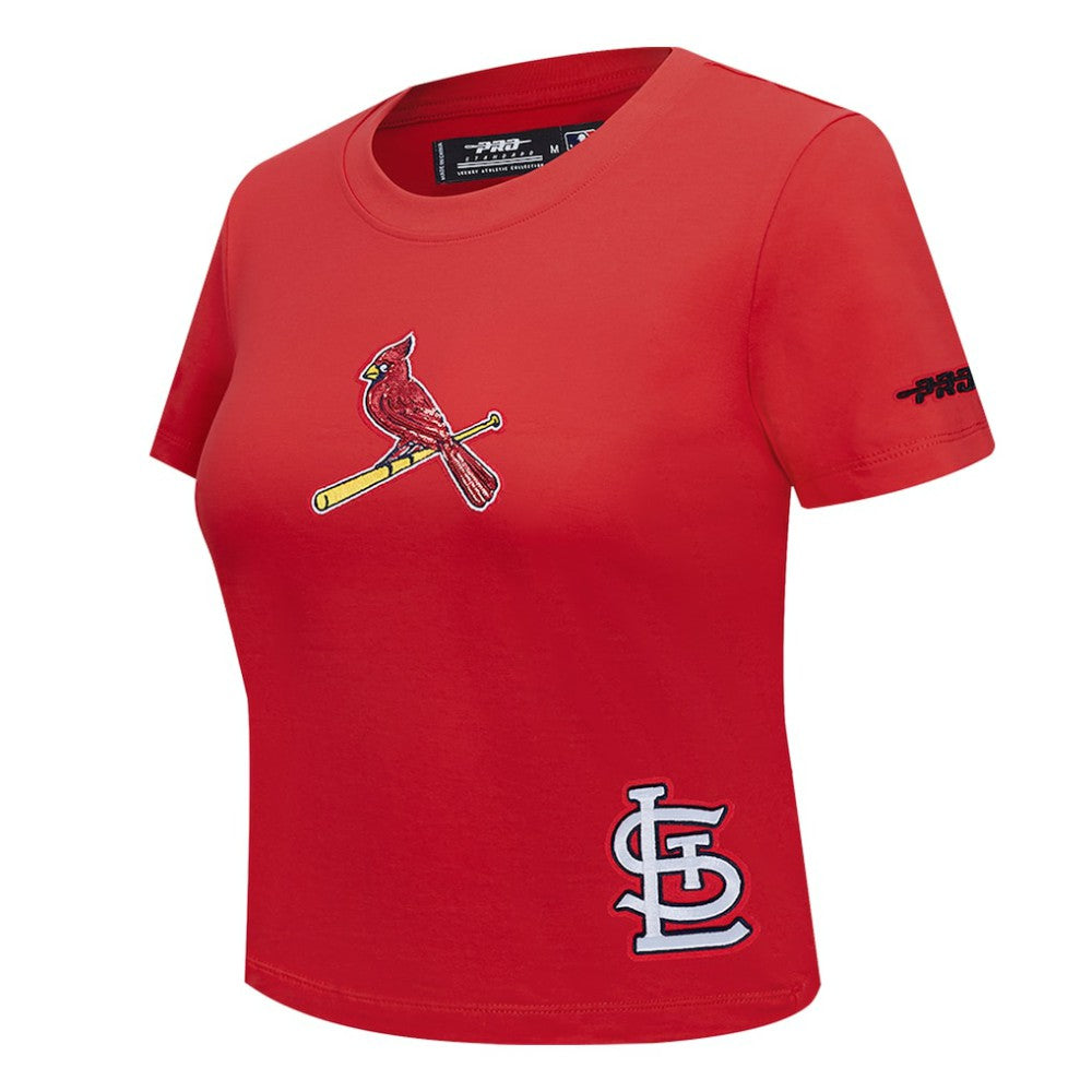 St. Louis Cardinals Pro Standard Women's Game Day Classics Baby Doll Cropped T-Shirt - Red - MLB on Sale