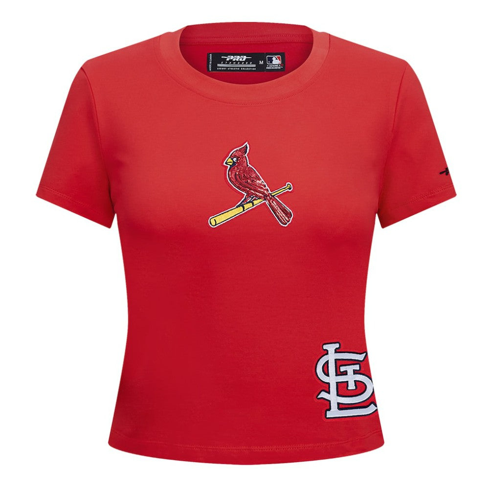 St. Louis Cardinals Pro Standard Women's Game Day Classics Baby Doll Cropped T-Shirt - Red - MLB on Sale