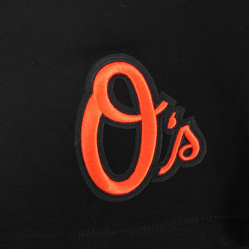 Baltimore Orioles Pro Standard Women's Game Day Classics Baby Doll Cropped T-Shirt - Black - MLB Discount