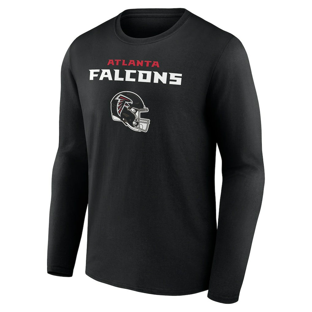 Michael Penix Jr. Atlanta Falcons Name & Number Team Wordmark Long Sleeve T-Shirt Black