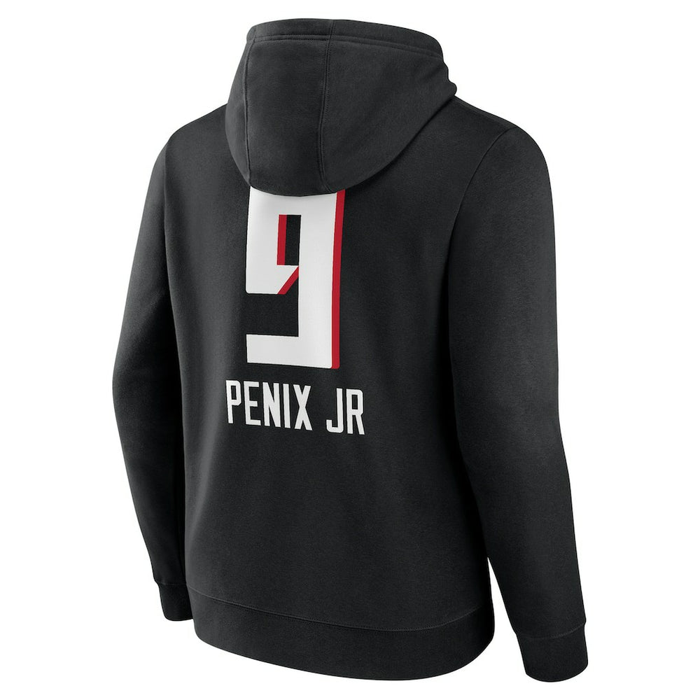 Michael Penix Jr. Atlanta Falcons Name & Number Team Wordmark Pullover Hoodie Black