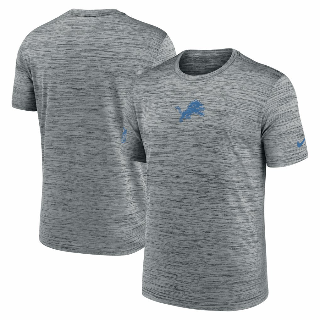 Nike Detroit Lions Big & Tall Sideline Velocity Performance T-Shirt Gray