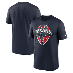 Nike Houston Texans Big & Tall Primetime Legend Icon Performance T-Shirt Navy