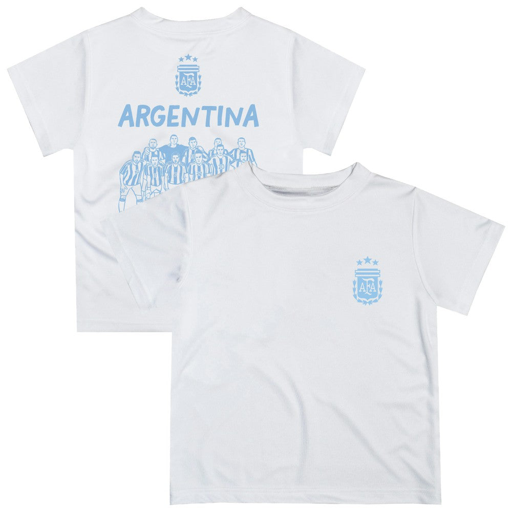 Argentina National Team Vive La Fete Youth Impressions Artwork Icons T-Shirt White