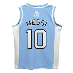Lionel Messi Argentina National Team Vive La Fete Mesh Basketball Jersey Light Blue