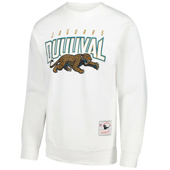 Mitchell & Ness Jacksonville Jaguars Duval Classic Logos Pullover Sweatshirt White