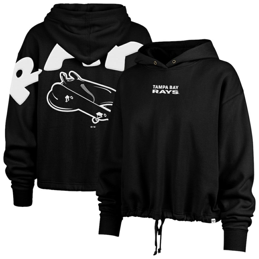 Tampa Bay Rays '47 Women's City Connect Venice Cropped Pullover Hoodie - Black - 47 brand Sale