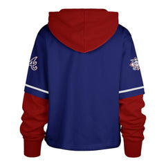 Atlanta Braves '47 Women's City Connect Shortstop Cropped Pullover Hoodie - Royal - 47 brand Discount