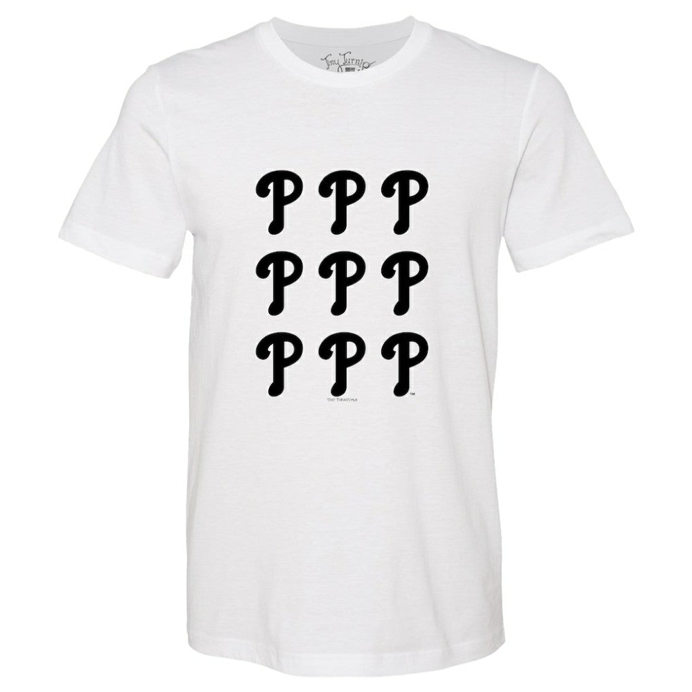 Philadelphia Phillies Tiny Turnip Women's Logo Grid T-Shirt - White - MLB Discount