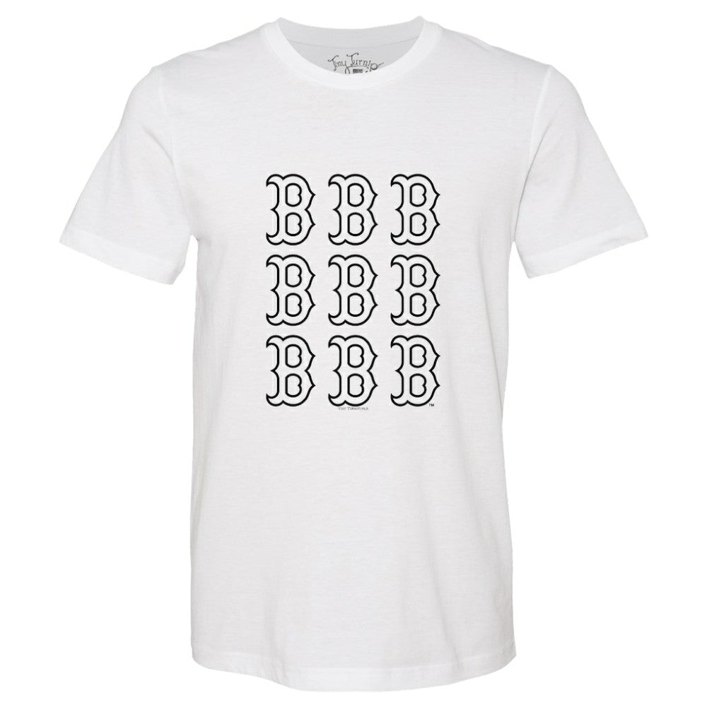 Boston Red Sox Tiny Turnip Women's Logo Grid T-Shirt - White - MLB on Sale