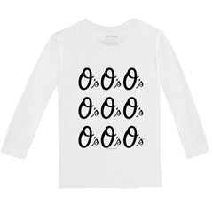 Baltimore Orioles Tiny Turnip Youth Logo Grid Long Sleeve T-Shirt - White - MLB on Sale
