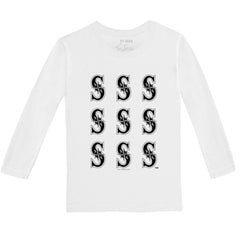Seattle Mariners Tiny Turnip Youth Logo Grid Long Sleeve T-Shirt - White - MLB on Sale