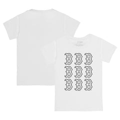 Boston Red Sox Tiny Turnip Youth Logo Grid T-Shirt - White - MLB Sale