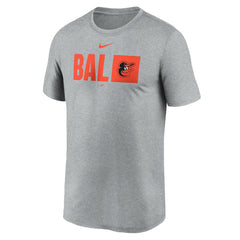Baltimore Orioles Nike Tricode Legend Performance T-Shirt - Heather Gray - Nike Lifestyle