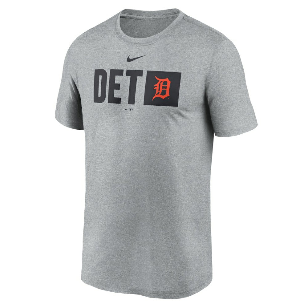 Detroit Tigers Nike Tricode Legend Performance T-Shirt - Heather Gray - Nike Lifestyle