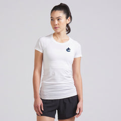 Vancouver Canucks lululemon Women's Swiftly Tech Short-Sleeve Shirt 2.0 - White - NHL 202164652