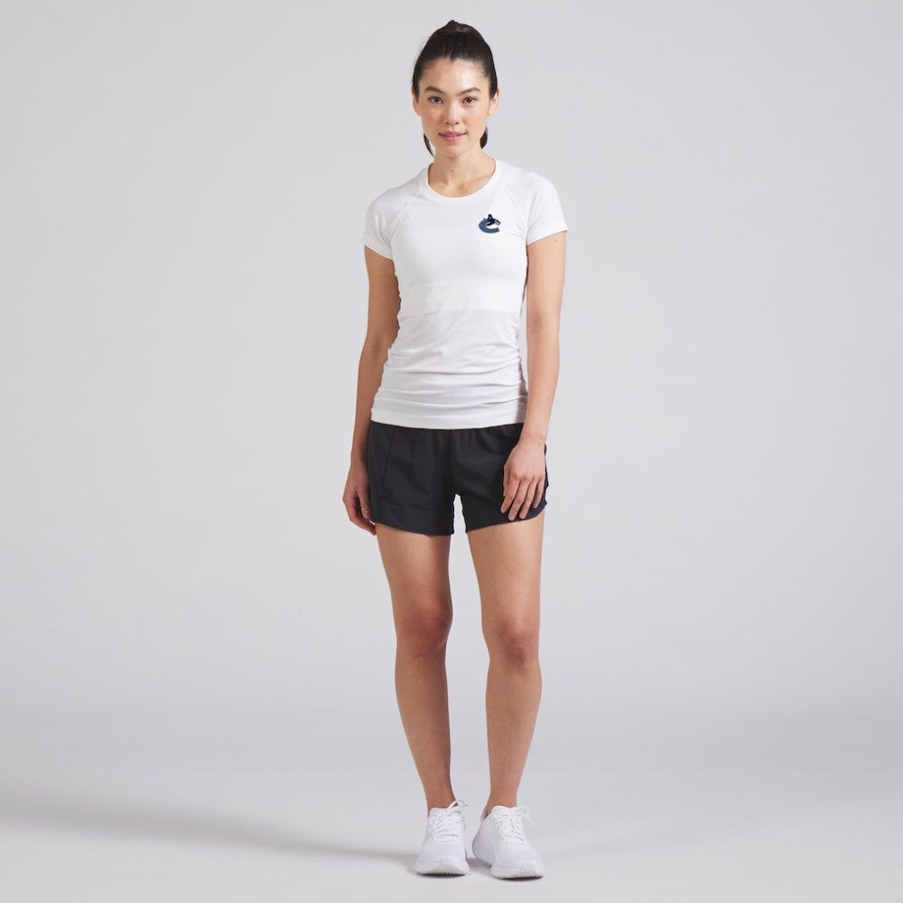 Vancouver Canucks lululemon Women's Swiftly Tech Short-Sleeve Shirt 2.0 - White - NHL 202164652