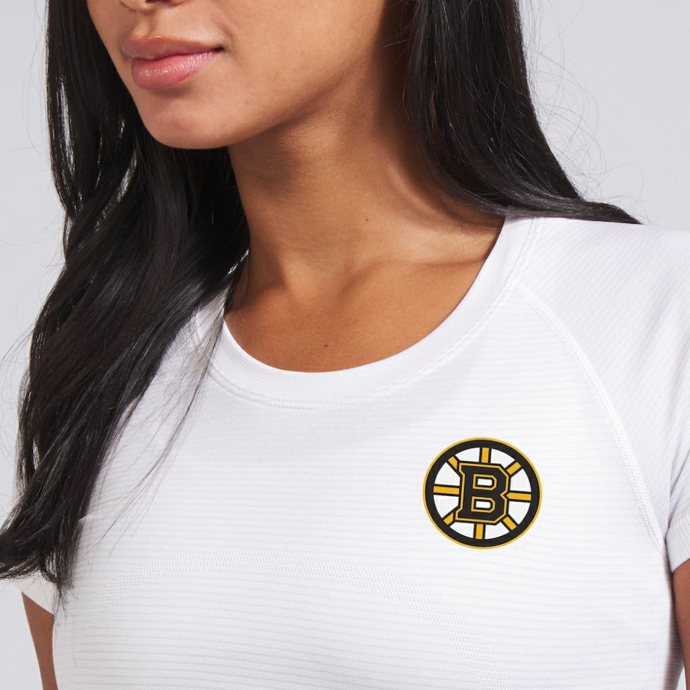Boston Bruins lululemon Women's Swiftly Tech Short-Sleeve Shirt 2.0 - White - NHL 202164658
