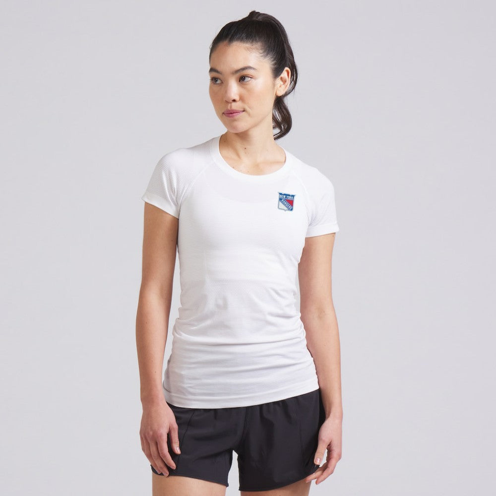 New York Rangers lululemon Women's Swiftly Tech Short-Sleeve Shirt 2.0 - White - NHL 202164661