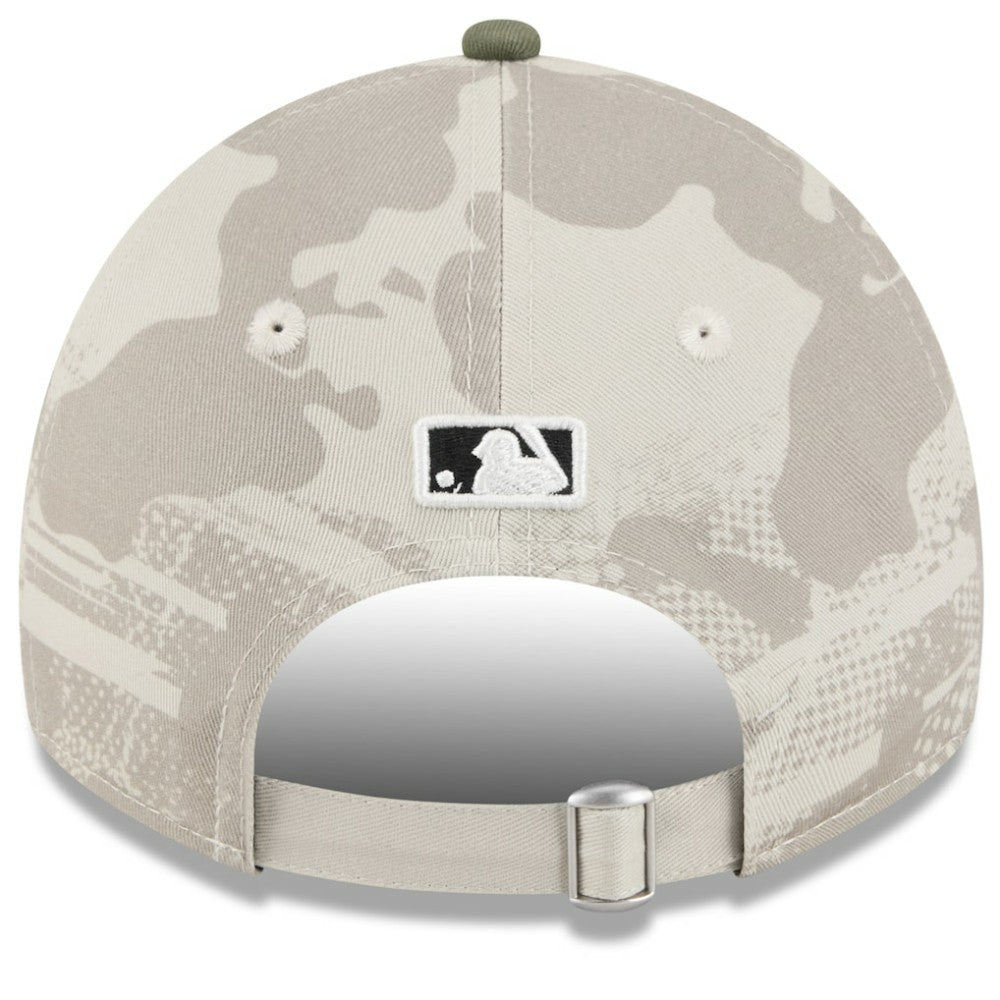 San Francisco Giants New Era Women's 2025 Armed Forces Day 9TWENTY Adjustable Hat - Light Beige/Olive - New Era Online