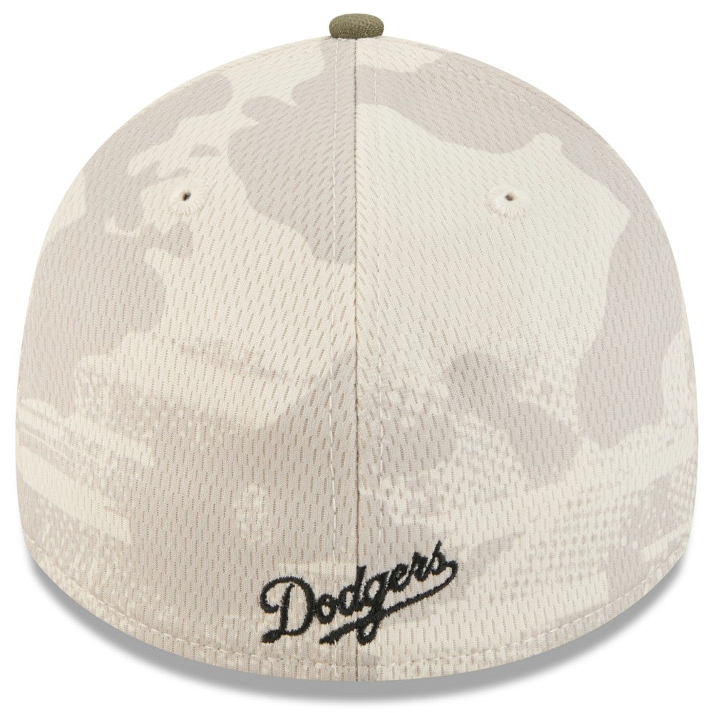Los Angeles Dodgers New Era 2025 Armed Forces Day 39THIRTY Flex Hat - Light Beige/Olive - New Era Online