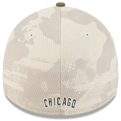 Chicago Cubs New Era 2025 Armed Forces Day 39THIRTY Flex Hat - Light Beige/Olive - New Era Sale