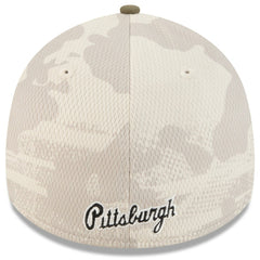 Pittsburgh Pirates New Era 2025 Armed Forces Day 39THIRTY Flex Hat - Light Beige/Olive - New Era Sale