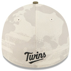 Minnesota Twins New Era 2025 Armed Forces Day 39THIRTY Flex Hat - Light Beige/Olive - New Era Discount