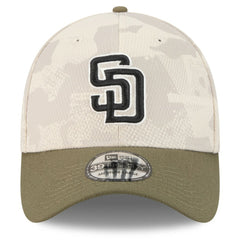 San Diego Padres New Era 2025 Armed Forces Day 39THIRTY Flex Hat - Light Beige/Olive - New Era Lifestyle