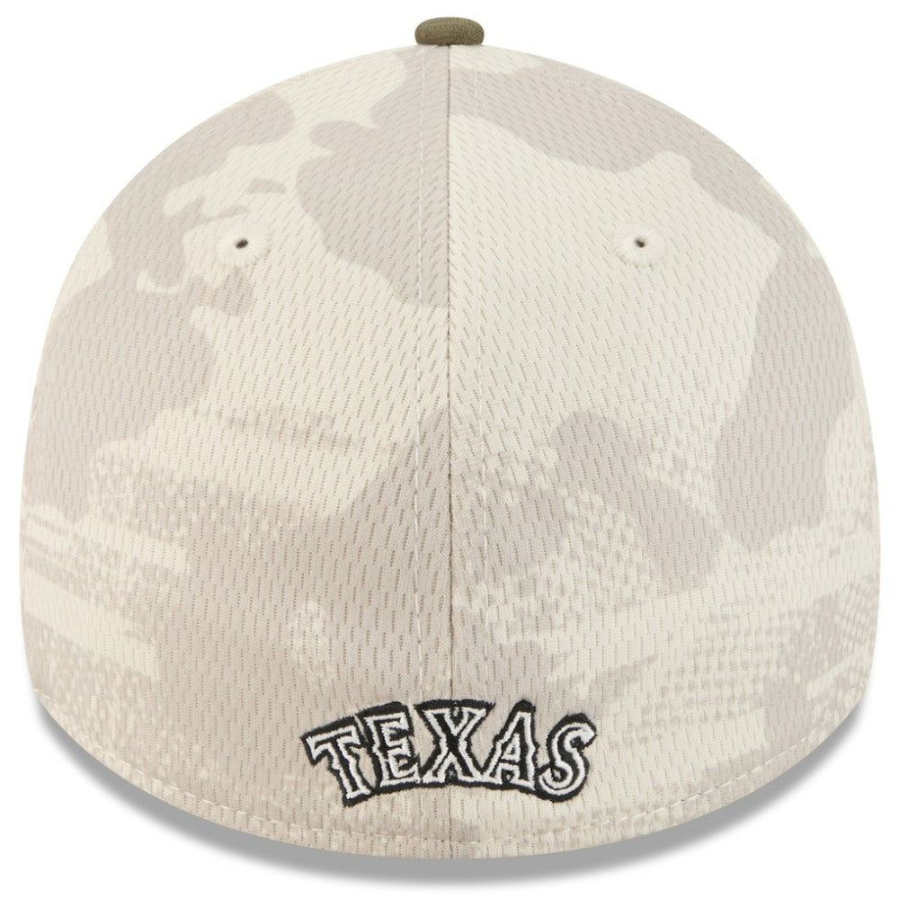 Texas Rangers New Era 2025 Armed Forces Day 39THIRTY Flex Hat - Light Beige/Olive - New Era Online