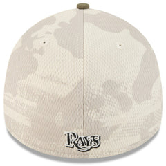 Tampa Bay Rays New Era 2025 Armed Forces Day 39THIRTY Flex Hat - Light Beige/Olive - New Era Sale