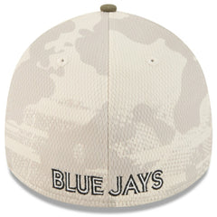 Toronto Blue Jays New Era 2025 Armed Forces Day 39THIRTY Flex Hat - Light Beige/Olive - New Era Discount