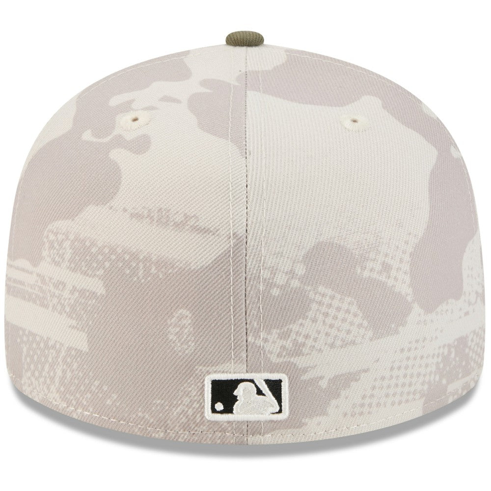 Milwaukee Brewers New Era 2025 Armed Forces Day 59FIFTY Fitted Hat - Light Beige/Olive - New Era Online