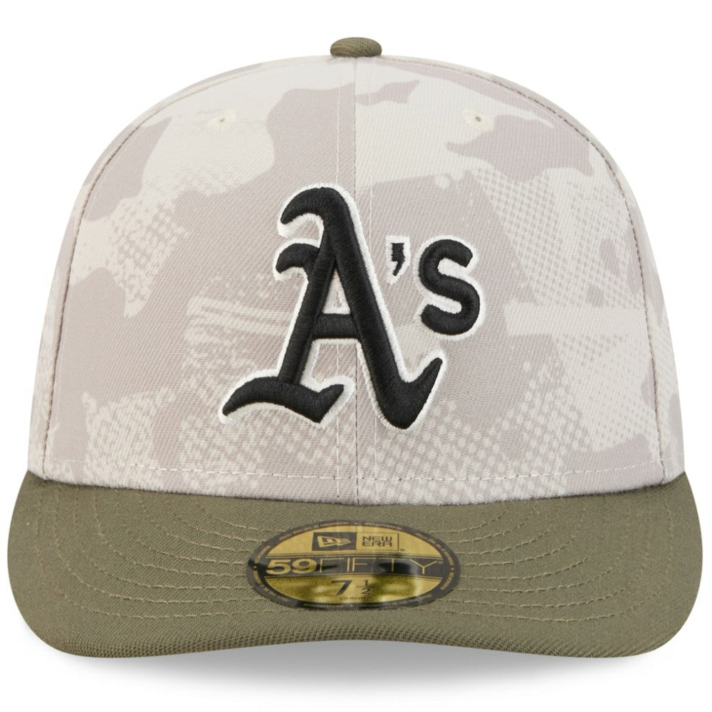Athletics New Era 2025 Armed Forces Day 59FIFTY Fitted Hat - Light Beige/Olive - New Era Sale