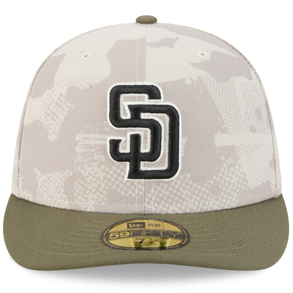 San Diego Padres New Era 2025 Armed Forces Day 59FIFTY Fitted Hat - Light Beige/Olive - New Era Sale