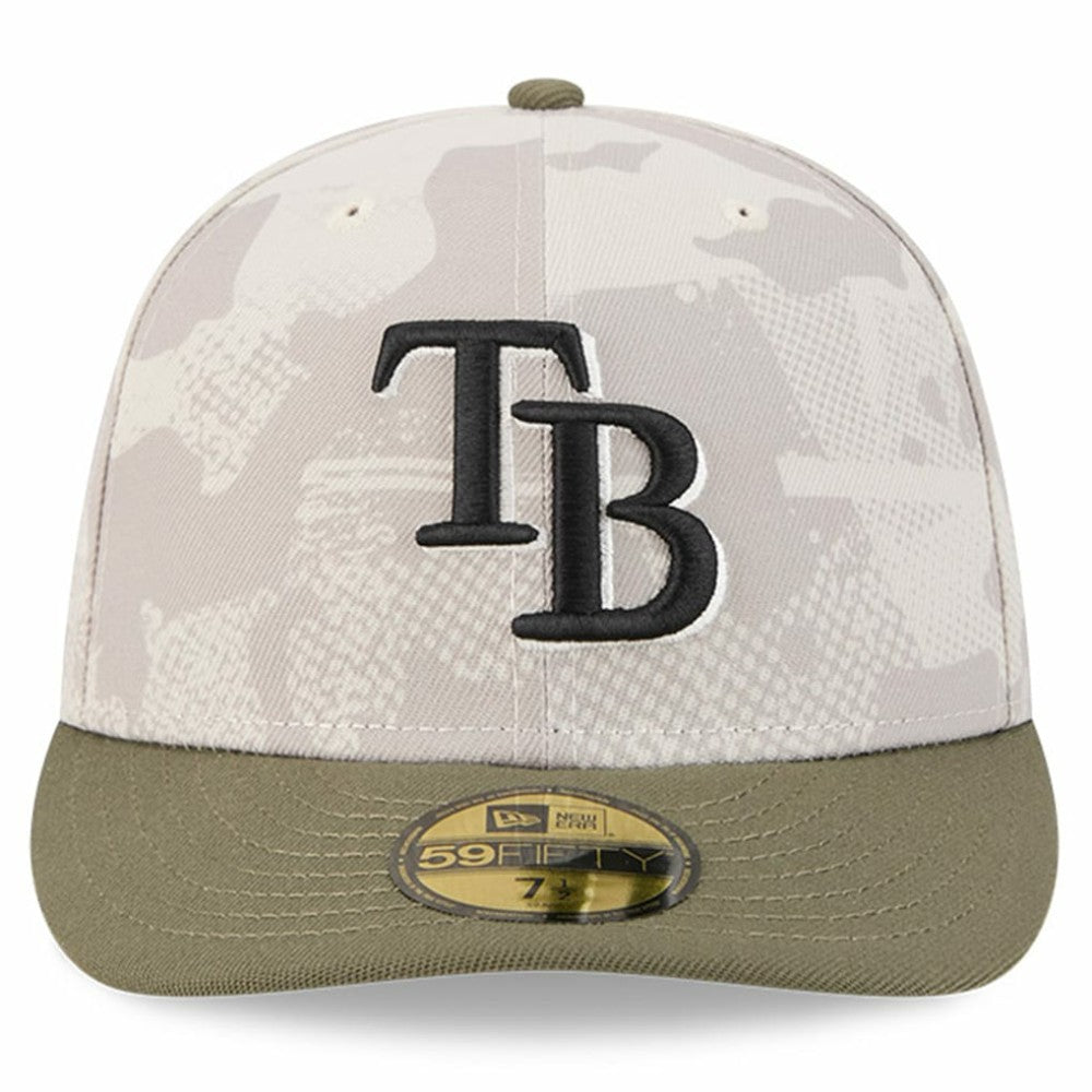 Tampa Bay Rays New Era 2025 Armed Forces Day 59FIFTY Fitted Hat - Light Beige/Olive - New Era Discount